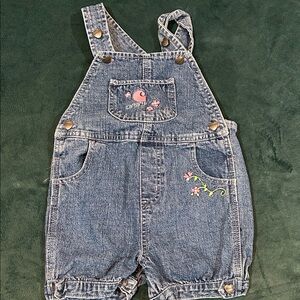 Carhartt Kids Denim Overalls with Pink Accents 4T